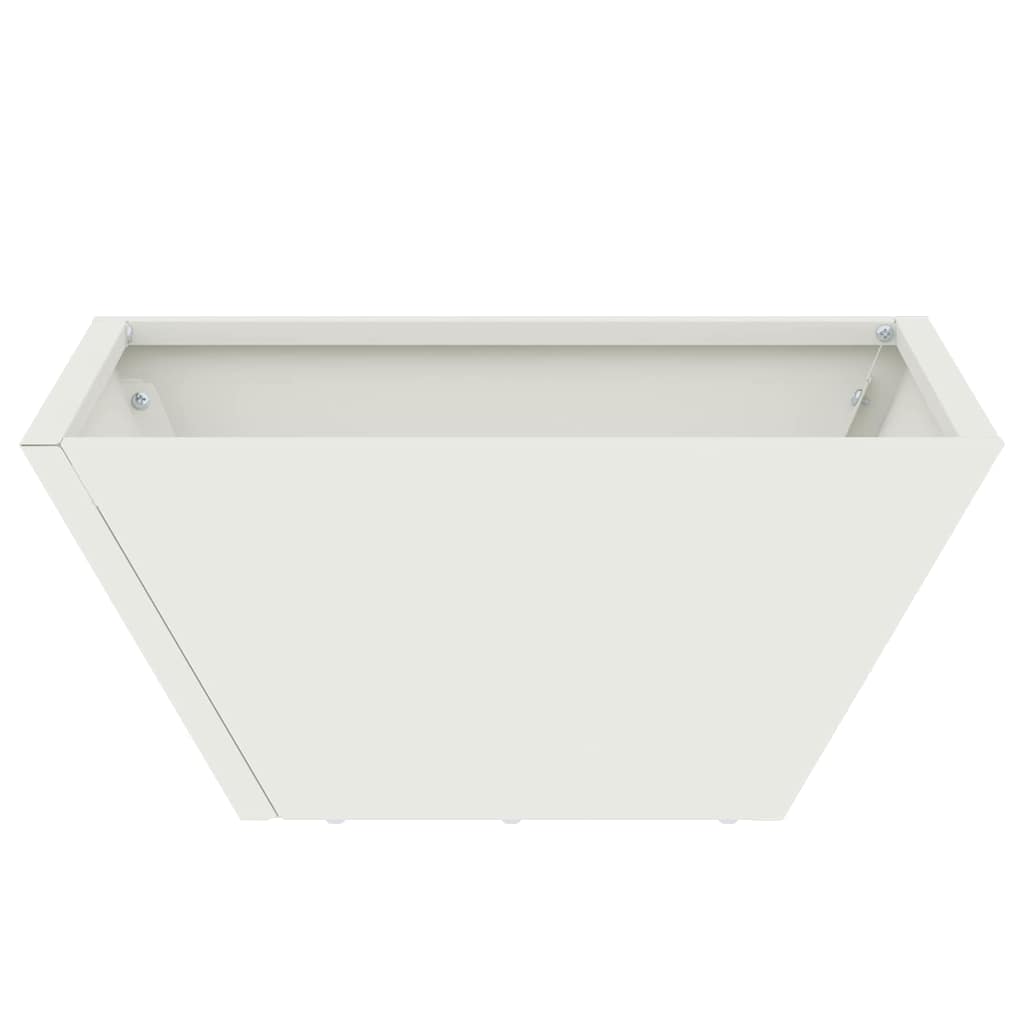 vidaXL Garden Planter 5 pcs White 35 x 35 x 15 cm Cold-rolled Steel