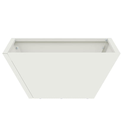 vidaXL Garden Planter 5 pcs White 35 x 35 x 15 cm Cold-rolled Steel