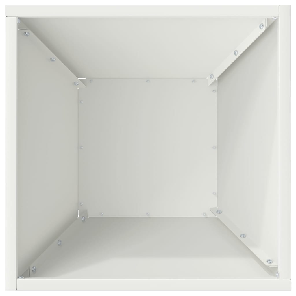 vidaXL Garden Planter 5 pcs White 35 x 35 x 15 cm Cold-rolled Steel