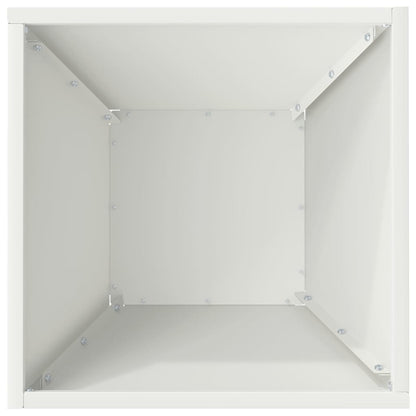 vidaXL Garden Planter 5 pcs White 35 x 35 x 15 cm Cold-rolled Steel