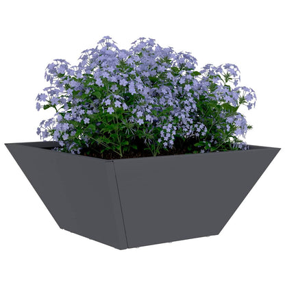 vidaXL Garden Planter Anthracite 35 x 35 x 15 cm Cold-rolled Steel