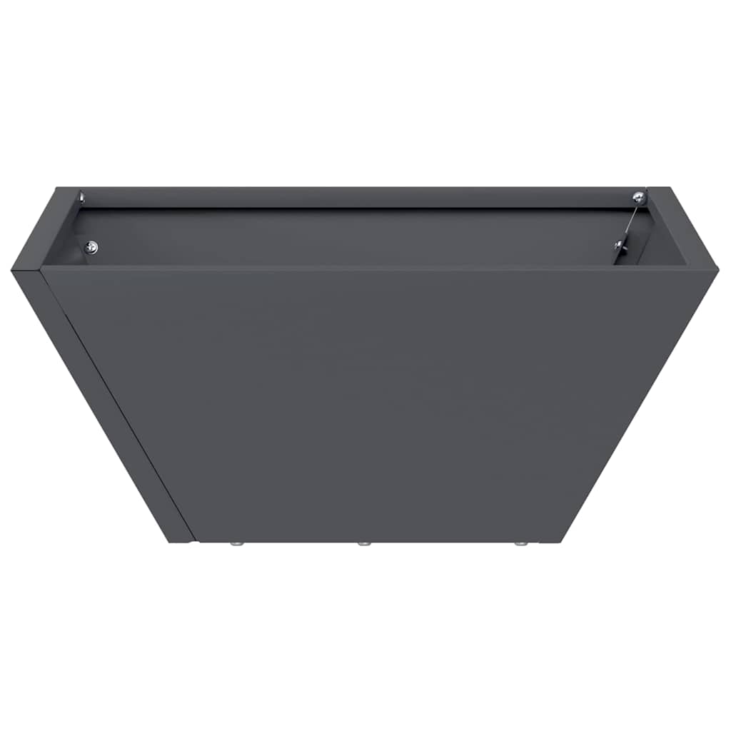 vidaXL Garden Planter Anthracite 35 x 35 x 15 cm Cold-rolled Steel