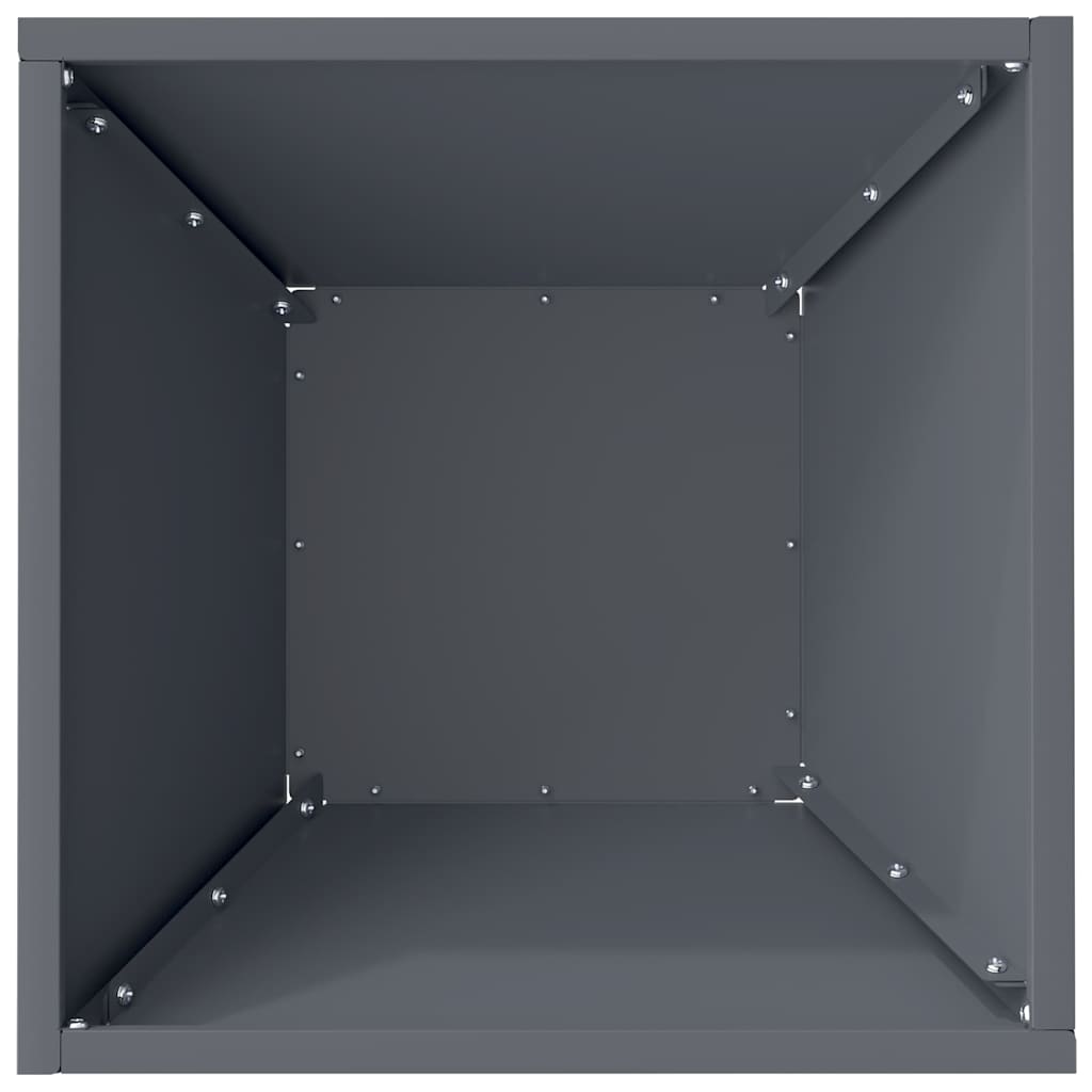 vidaXL Garden Planter Anthracite 35 x 35 x 15 cm Cold-rolled Steel