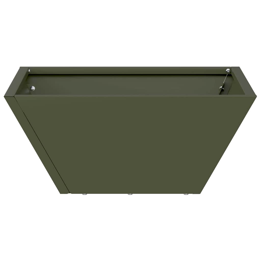 vidaXL Garden Planter 5 pcs Olive Green 35 x 35 x 15 cm