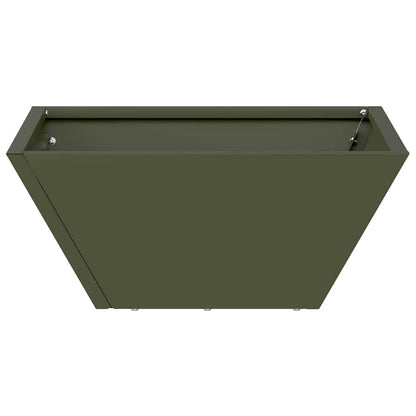 vidaXL Garden Planter 5 pcs Olive Green 35 x 35 x 15 cm