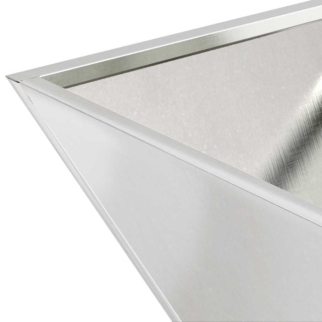 vidaXL Garden Planter 5 pcs Silver 35 x 35 x 15 cm Stainless Steel