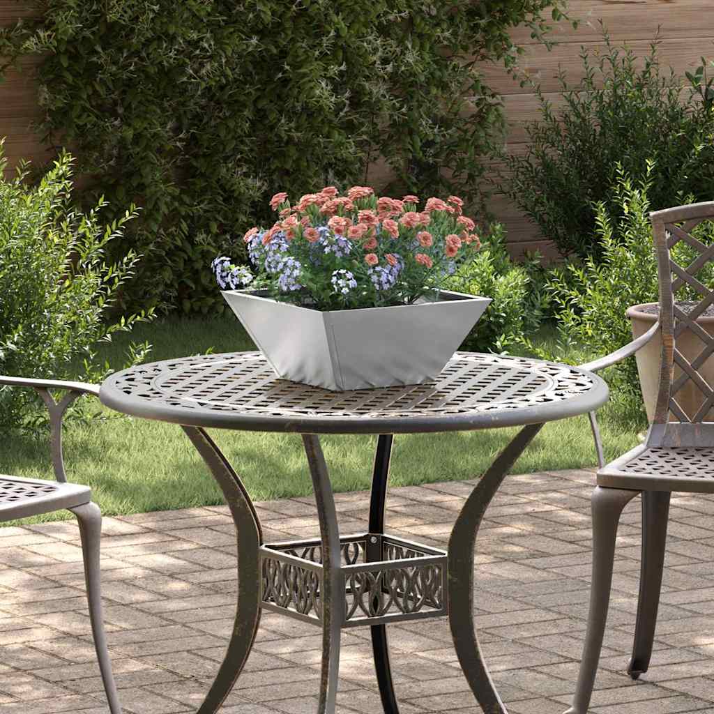 vidaXL Garden Planter 5 pcs Silver 35 x 35 x 15 cm Stainless Steel