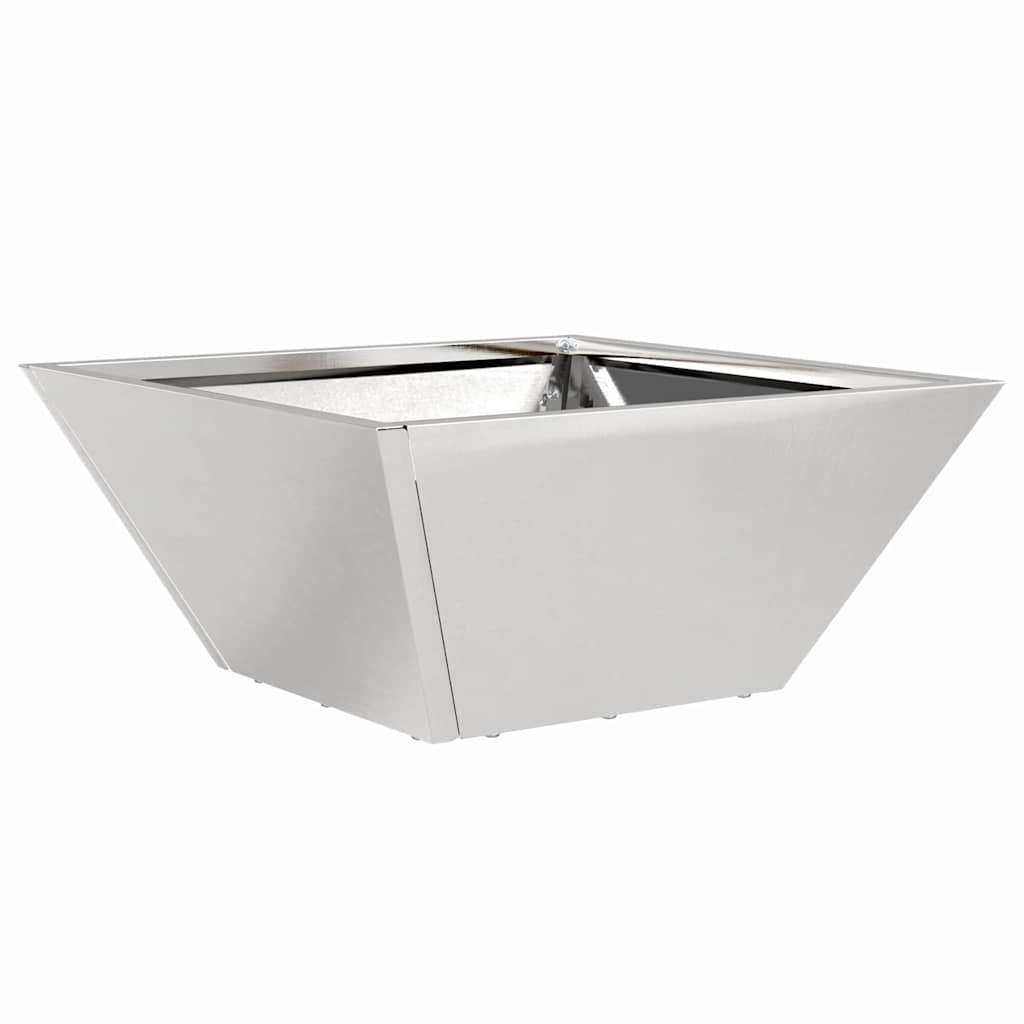 vidaXL Garden Planter 5 pcs Silver 35 x 35 x 15 cm Stainless Steel