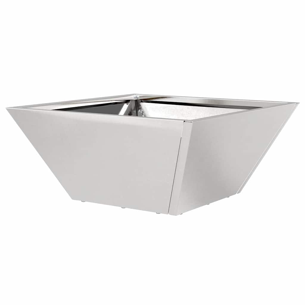 vidaXL Garden Planter 5 pcs Silver 35 x 35 x 15 cm Stainless Steel
