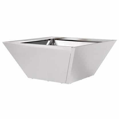 vidaXL Garden Planter 5 pcs Silver 35 x 35 x 15 cm Stainless Steel