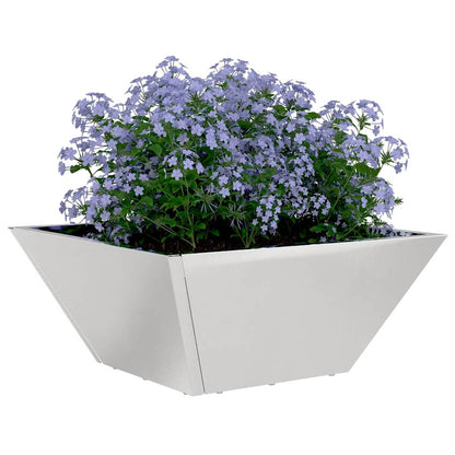 vidaXL Garden Planter 5 pcs Silver 35 x 35 x 15 cm Stainless Steel