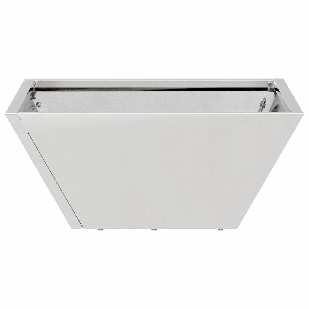 vidaXL Garden Planter 5 pcs Silver 35 x 35 x 15 cm Stainless Steel