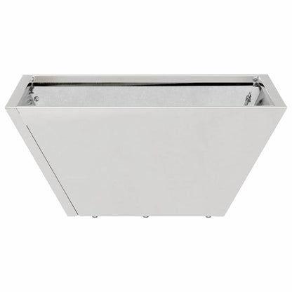 vidaXL Garden Planter 5 pcs Silver 35 x 35 x 15 cm Stainless Steel