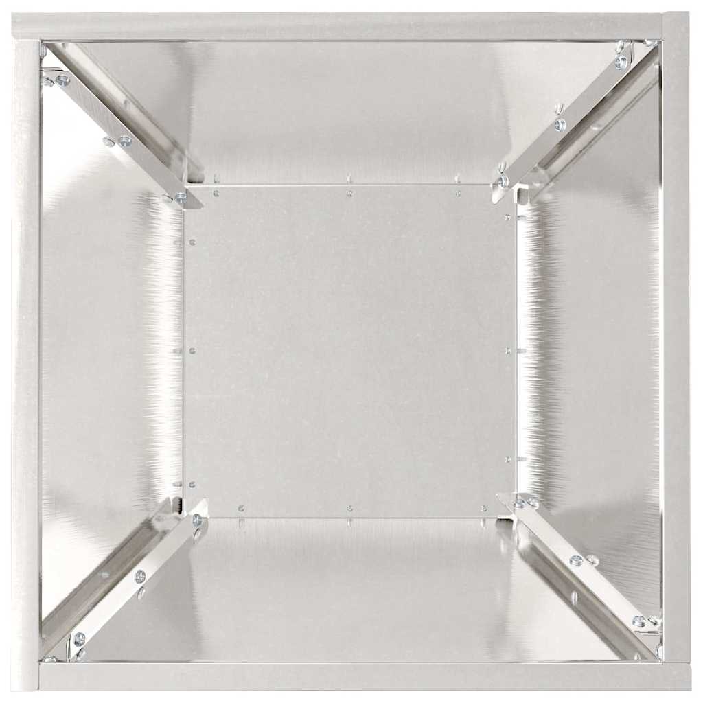 vidaXL Garden Planter 5 pcs Silver 35 x 35 x 15 cm Stainless Steel