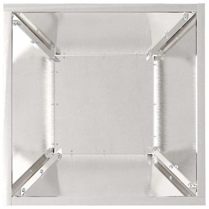 vidaXL Garden Planter 5 pcs Silver 35 x 35 x 15 cm Stainless Steel