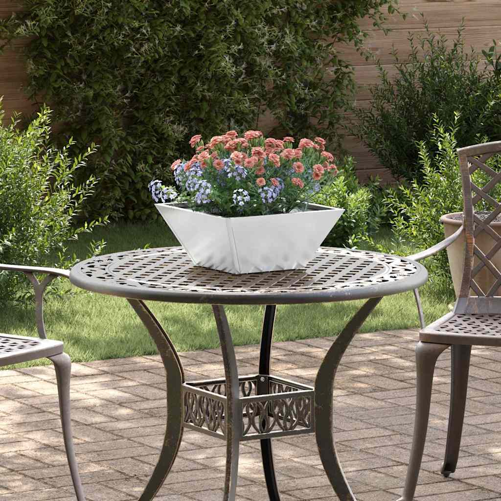 vidaXL Garden Planter Silver 35 x 35 x 15 cm Galvanised Steel