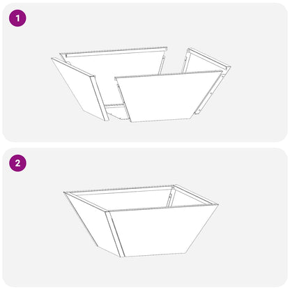 vidaXL Garden Planter 5 pcs Silver 35 x 35 x 15 cm Galvanised Steel