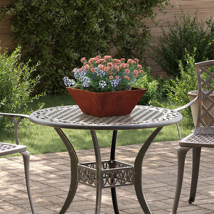 vidaXL Garden Planter 5 pcs Rusty 35 x 35 x 15 cm Weathering Steel