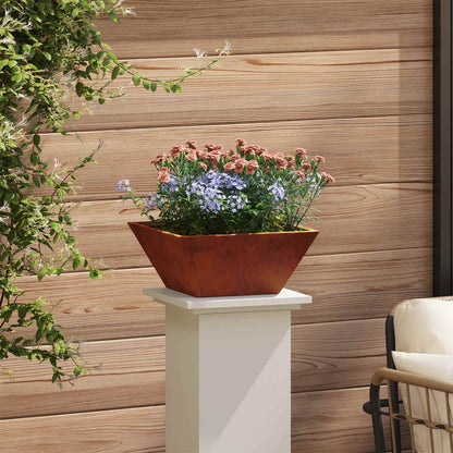 vidaXL Garden Planter 5 pcs Rusty 35 x 35 x 15 cm Weathering Steel