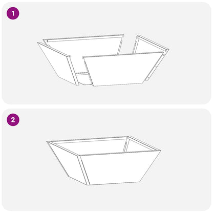 vidaXL Garden Planter Black 40 x 40 x 15 cm Cold-rolled Steel