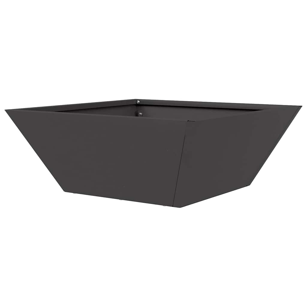 vidaXL Garden Planter Black 40 x 40 x 15 cm Cold-rolled Steel