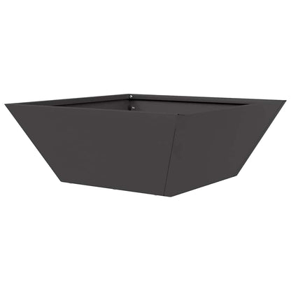 vidaXL Garden Planter Black 40 x 40 x 15 cm Cold-rolled Steel