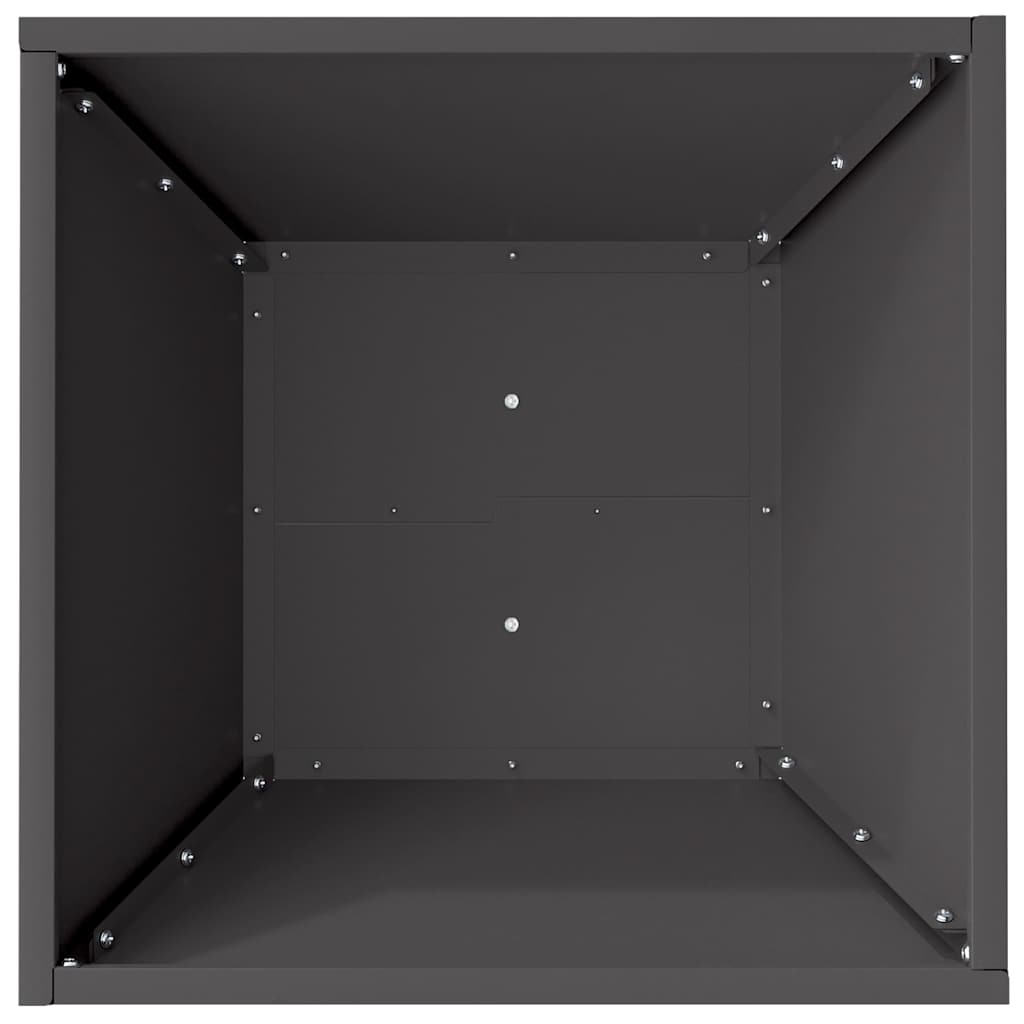 vidaXL Garden Planter Black 40 x 40 x 15 cm Cold-rolled Steel