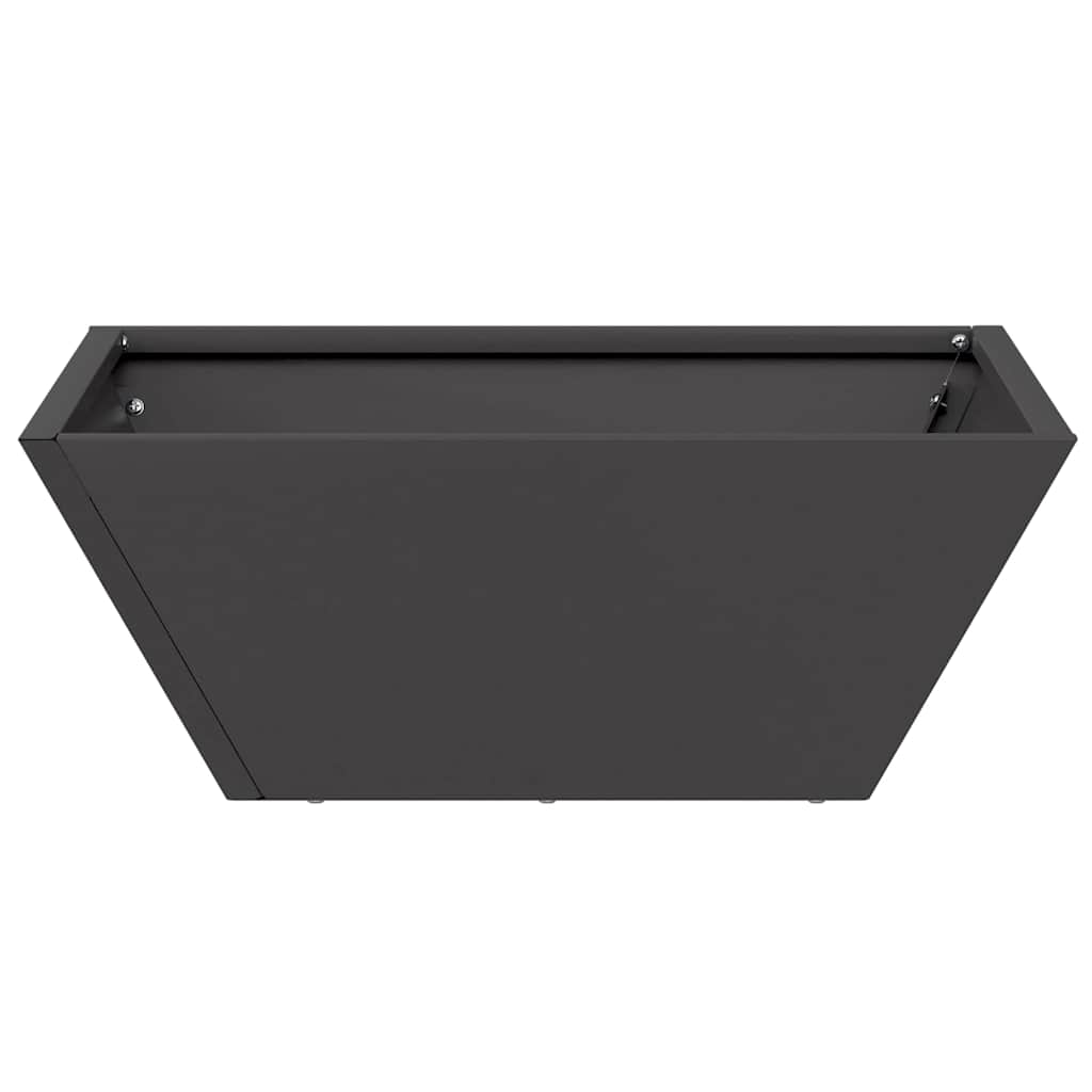 vidaXL Garden Planter 5 pcs Black 40 x 40 x 15 cm Cold-rolled Steel