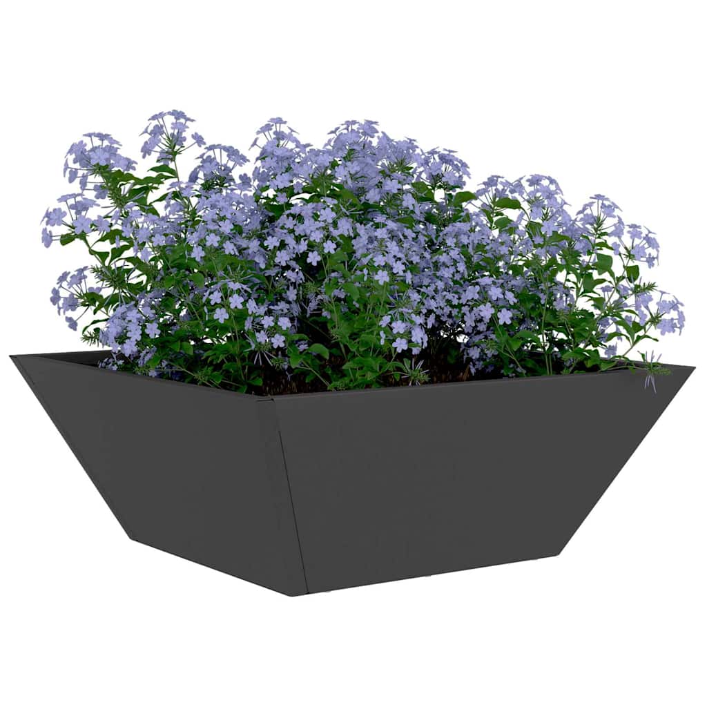 vidaXL Garden Planter 5 pcs Black 40 x 40 x 15 cm Cold-rolled Steel