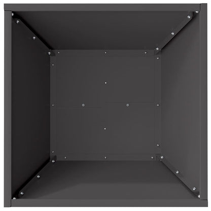 vidaXL Garden Planter 5 pcs Black 40 x 40 x 15 cm Cold-rolled Steel