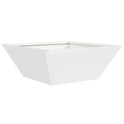 vidaXL Garden Planter White 40 x 40 x 15 cm Cold-rolled Steel