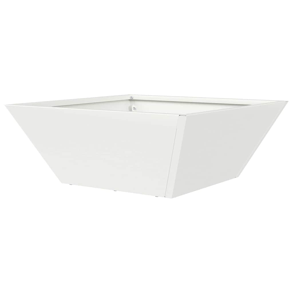 vidaXL Garden Planter 5 pcs White 40 x 40 x 15 cm Cold-rolled Steel