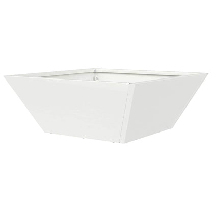 vidaXL Garden Planter 5 pcs White 40 x 40 x 15 cm Cold-rolled Steel