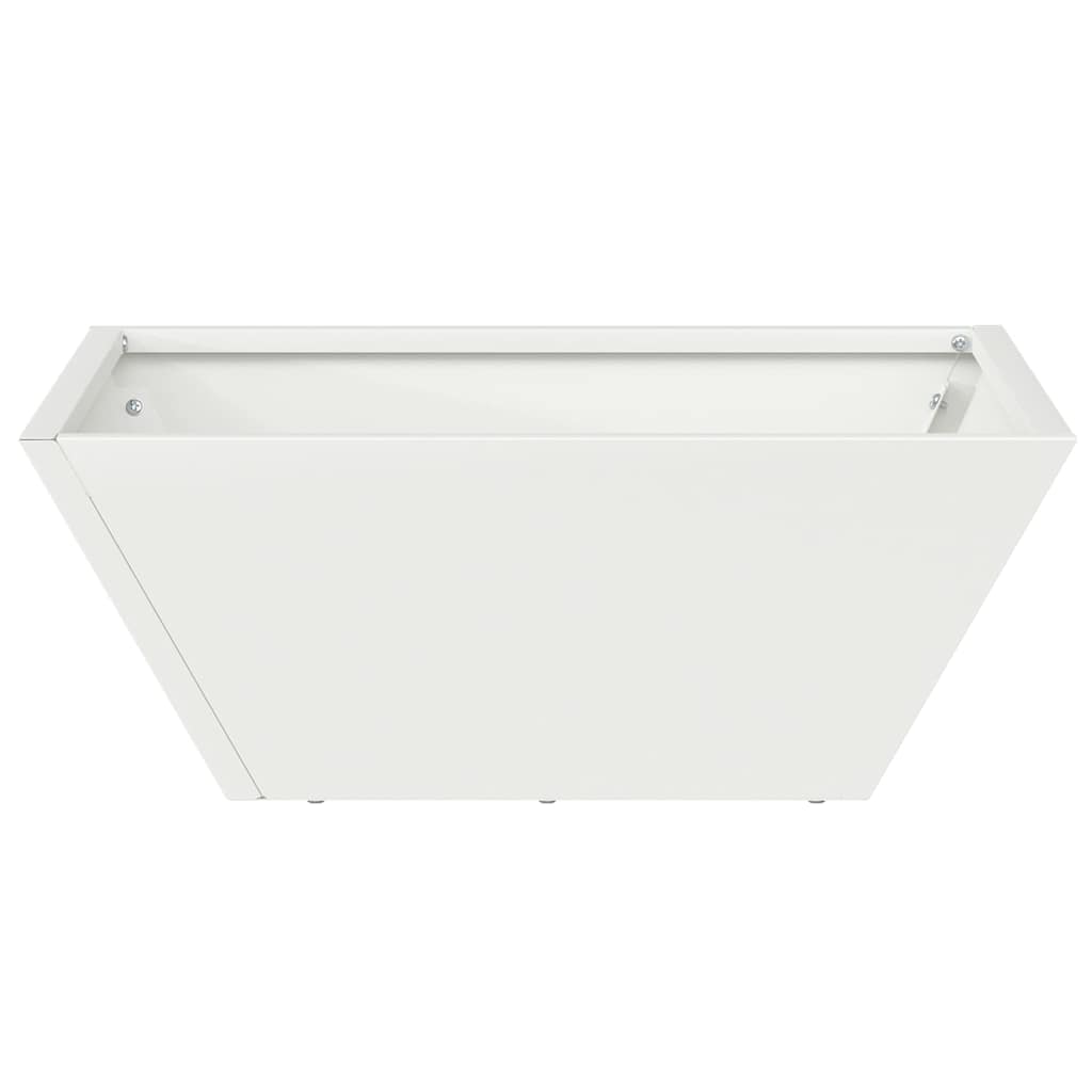 vidaXL Garden Planter 5 pcs White 40 x 40 x 15 cm Cold-rolled Steel