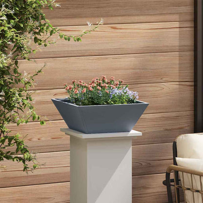 vidaXL Garden Planter Anthracite 40 x 40 x 15 cm Cold-rolled Steel
