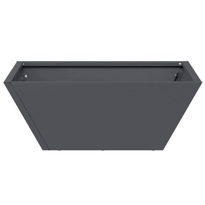vidaXL Garden Planter Anthracite 40 x 40 x 15 cm Cold-rolled Steel