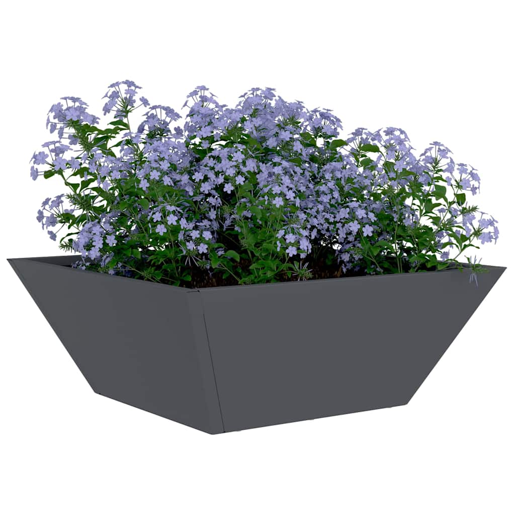 vidaXL Garden Planter Anthracite 40 x 40 x 15 cm Cold-rolled Steel