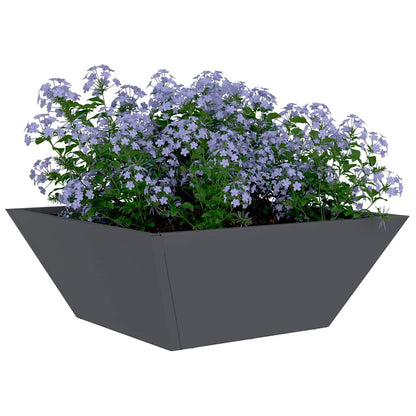 vidaXL Garden Planter Anthracite 40 x 40 x 15 cm Cold-rolled Steel