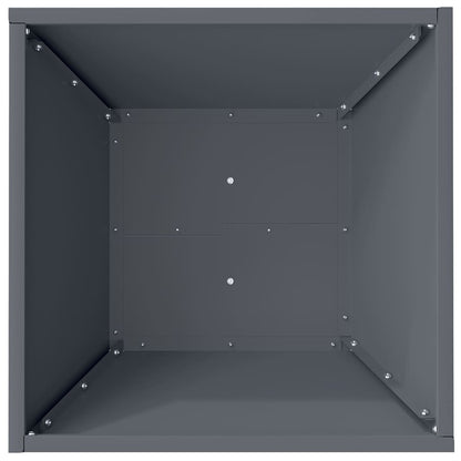 vidaXL Garden Planter Anthracite 40 x 40 x 15 cm Cold-rolled Steel