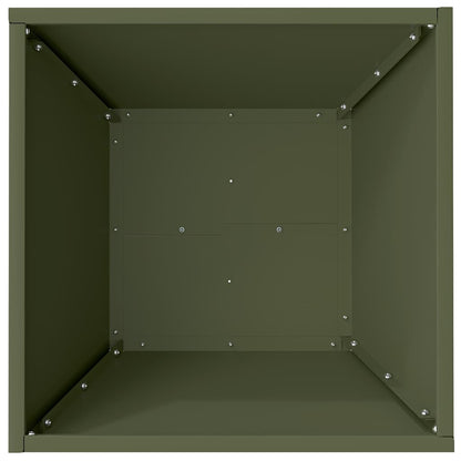 vidaXL Garden Planter 5 pcs Olive Green 40 x 40 x 15 cm