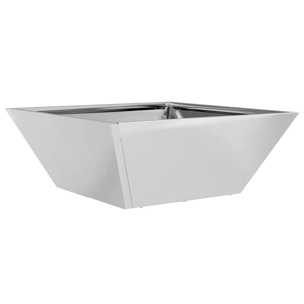 vidaXL Garden Planter 5 pcs Silver 40 x 40 x 15 cm Stainless Steel