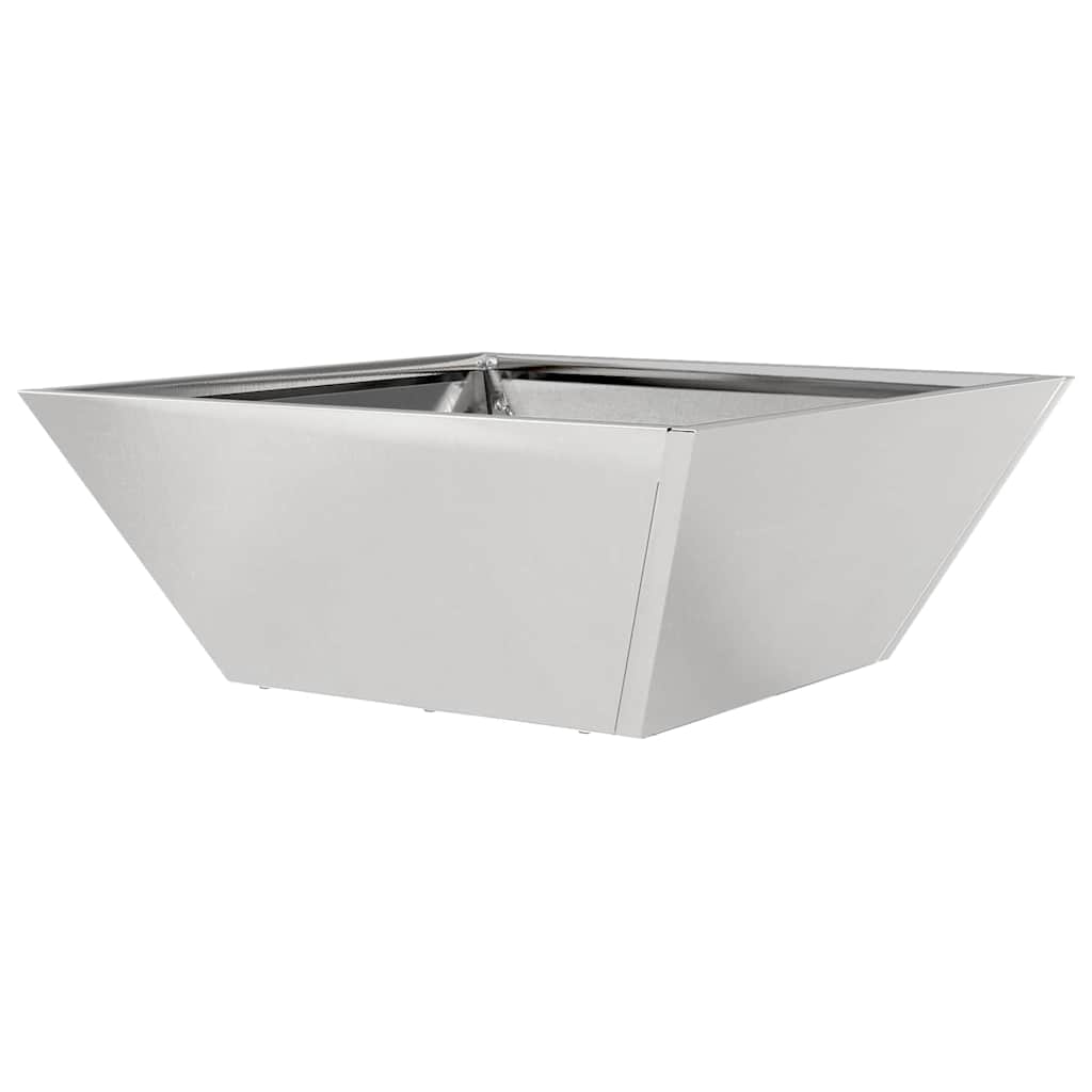 vidaXL Garden Planter 5 pcs Silver 40 x 40 x 15 cm Stainless Steel