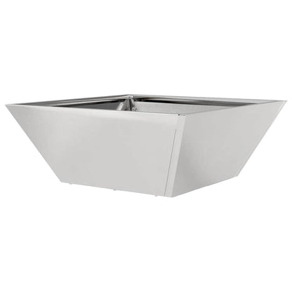 vidaXL Garden Planter 5 pcs Silver 40 x 40 x 15 cm Stainless Steel