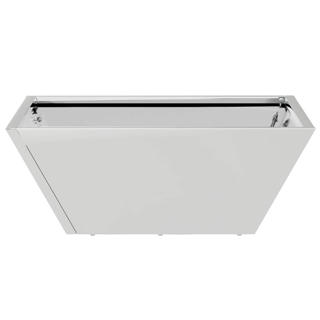vidaXL Garden Planter 5 pcs Silver 40 x 40 x 15 cm Stainless Steel