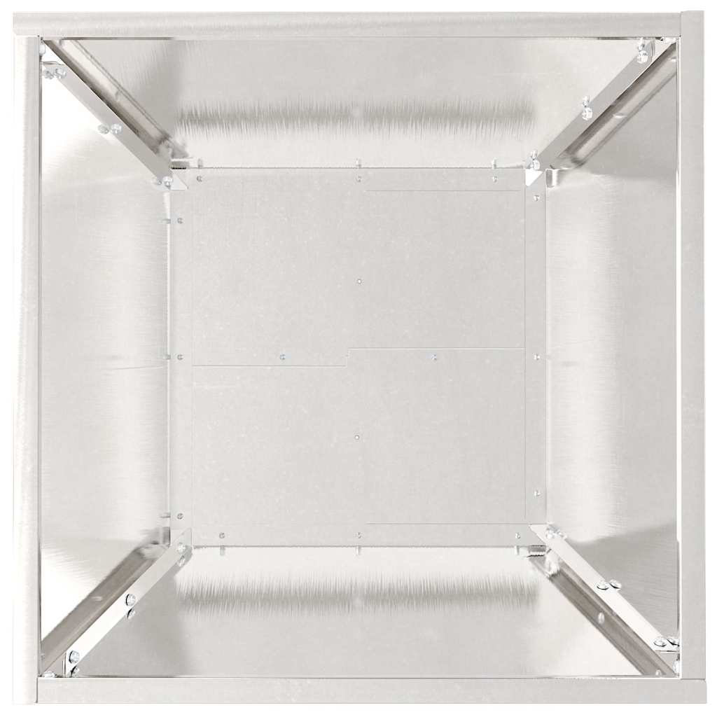vidaXL Garden Planter 5 pcs Silver 40 x 40 x 15 cm Stainless Steel