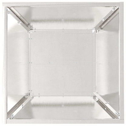 vidaXL Garden Planter 5 pcs Silver 40 x 40 x 15 cm Stainless Steel