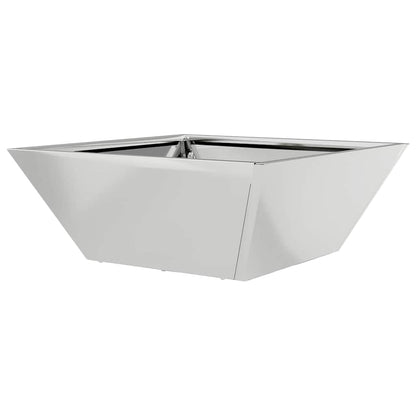 vidaXL Garden Planter Silver 40 x 40 x 15 cm Galvanised Steel