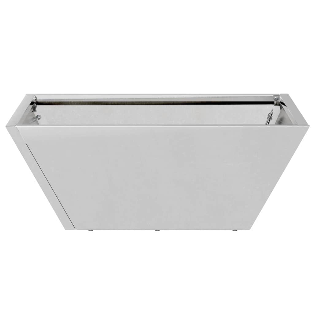 vidaXL Garden Planter 5 pcs Silver 40 x 40 x 15 cm Galvanised Steel