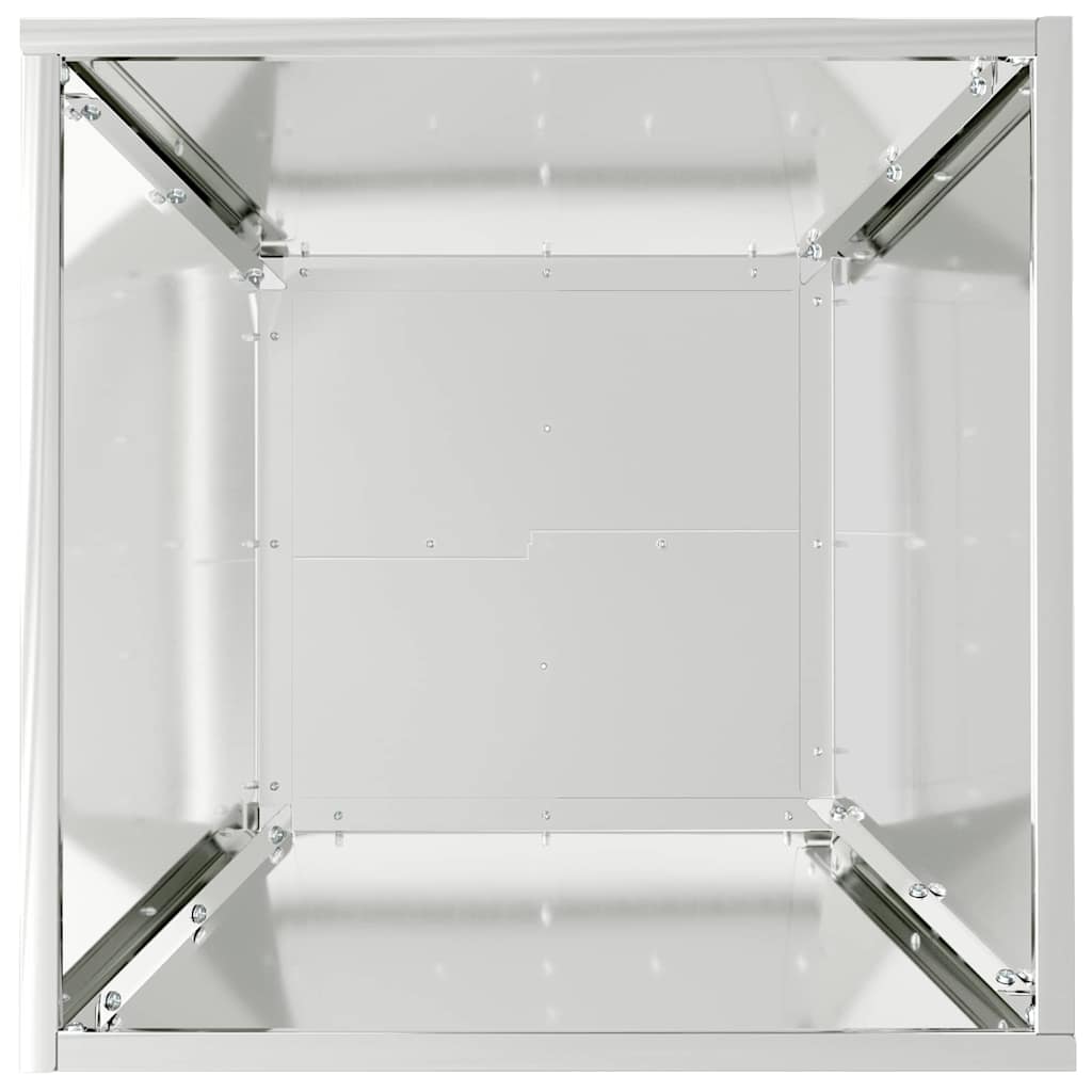 vidaXL Garden Planter 5 pcs Silver 40 x 40 x 15 cm Galvanised Steel