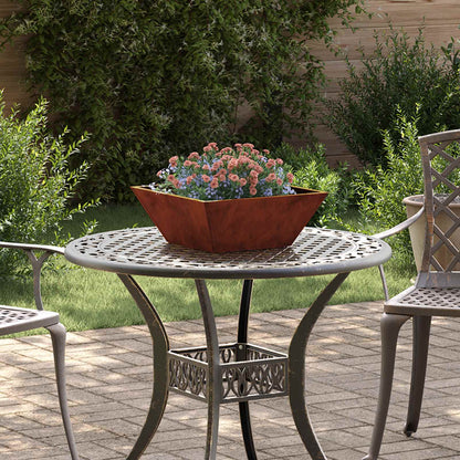 vidaXL Garden Planter Rusty 40 x 40 x 15 cm Weathering Steel